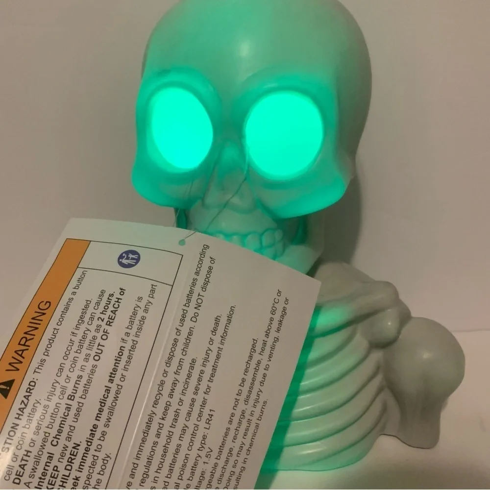 NWT. HYDE & EEK! Skeleton Bust Light Up Decor